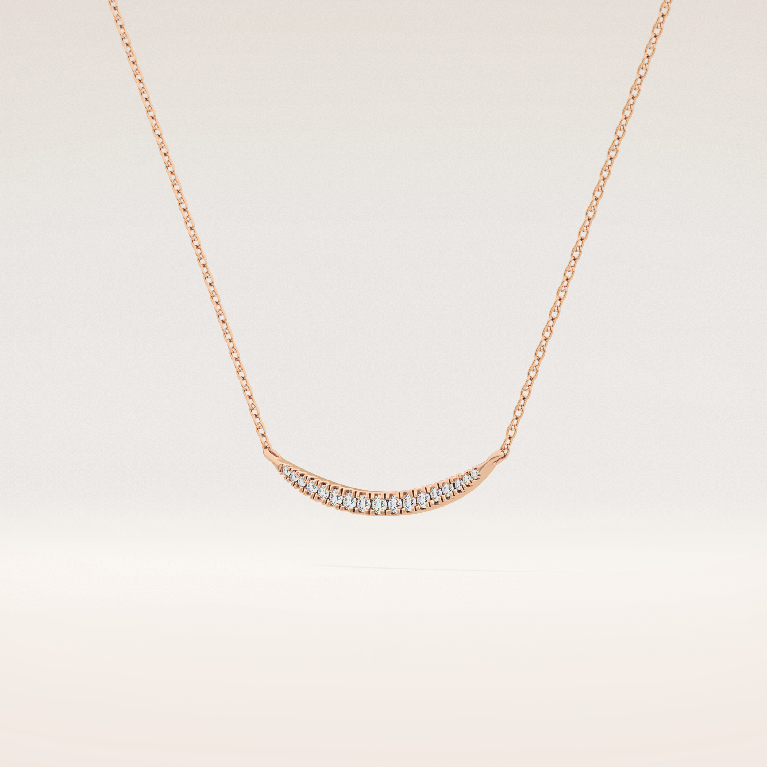 0.091 TCW Round Cut Moissanite Multiple Stone Necklace