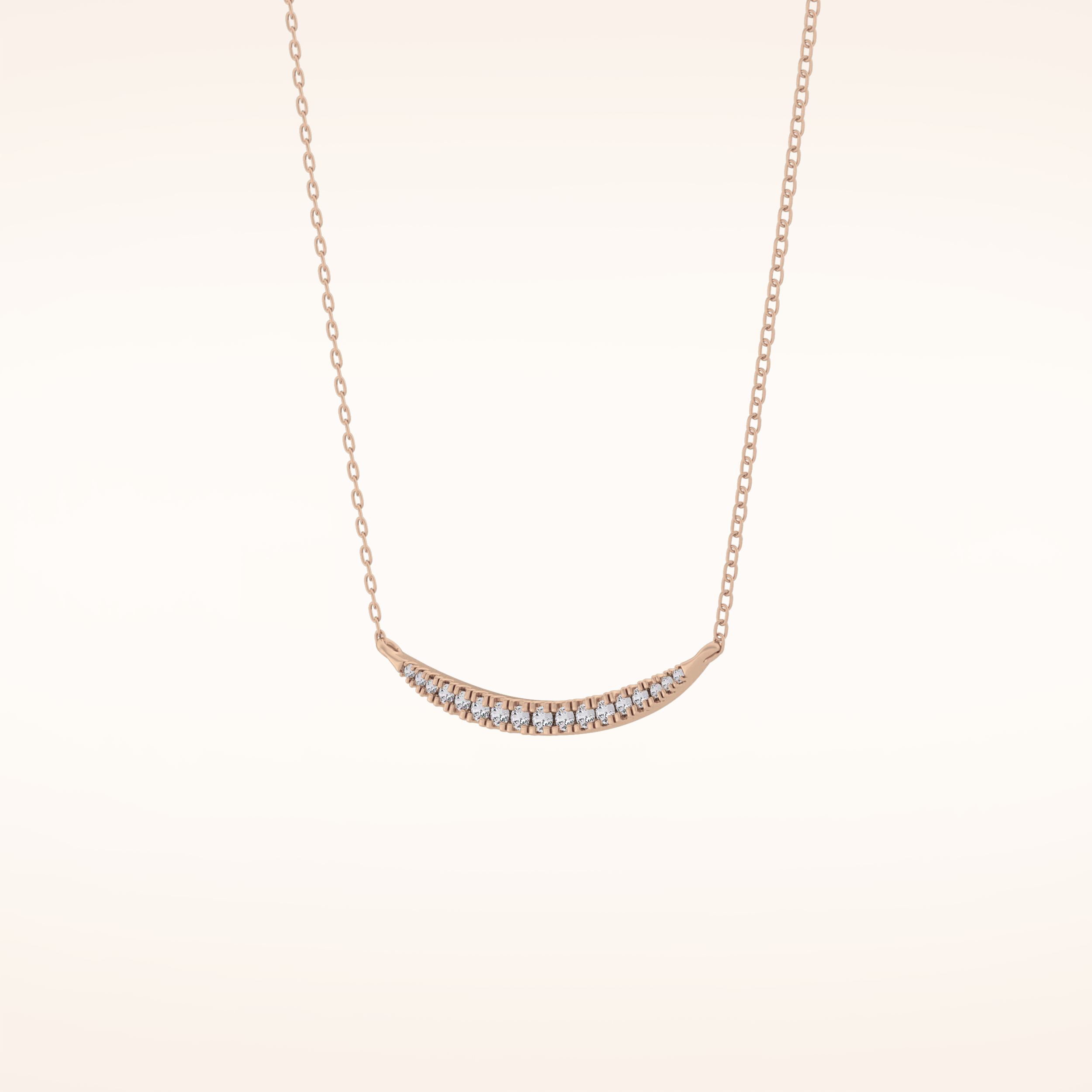 0.091 TCW Round Cut Moissanite Multiple Stone Necklace