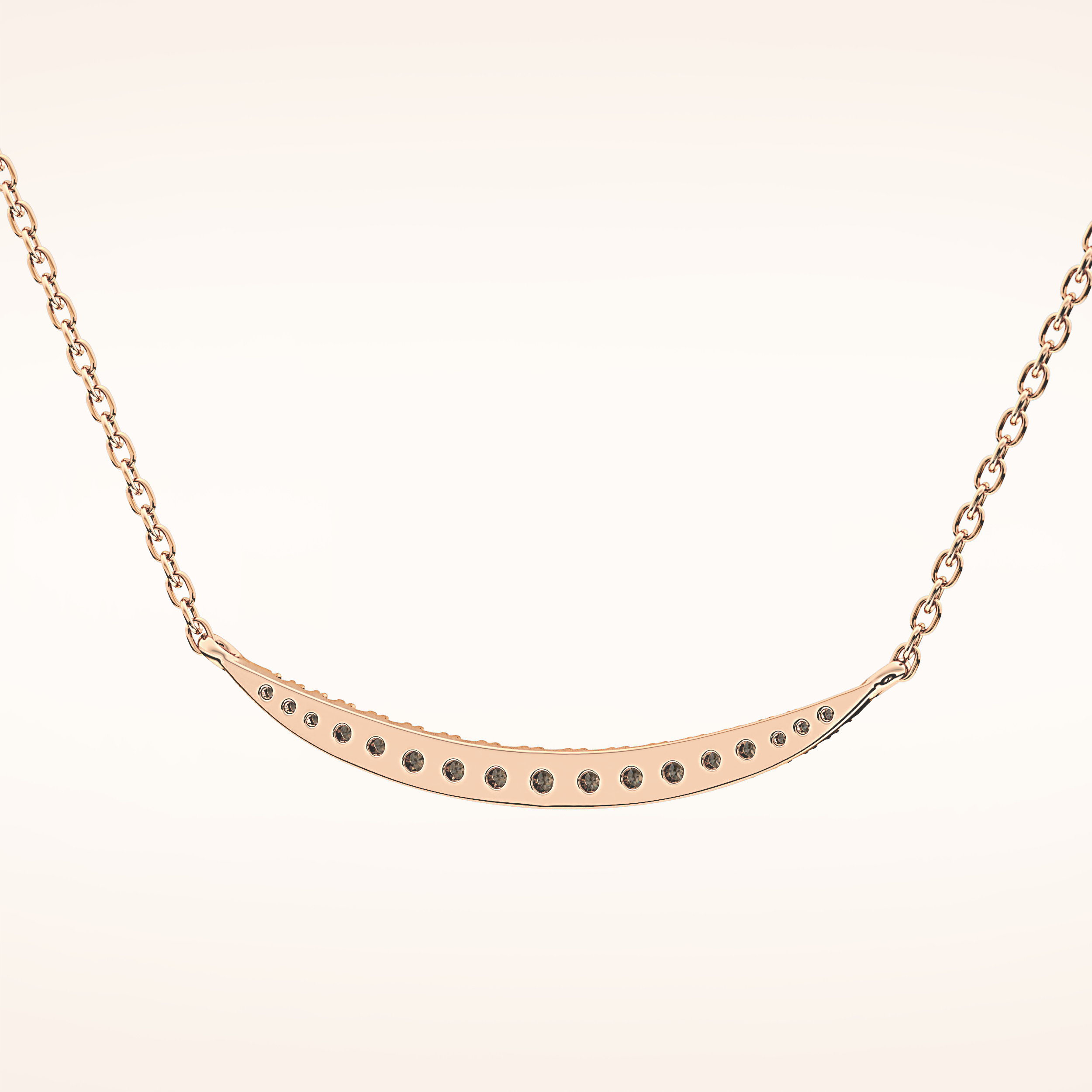 0.091 TCW Round Cut Moissanite Multiple Stone Necklace