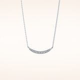 0.091 TCW Round Cut Moissanite Multiple Stone Necklace