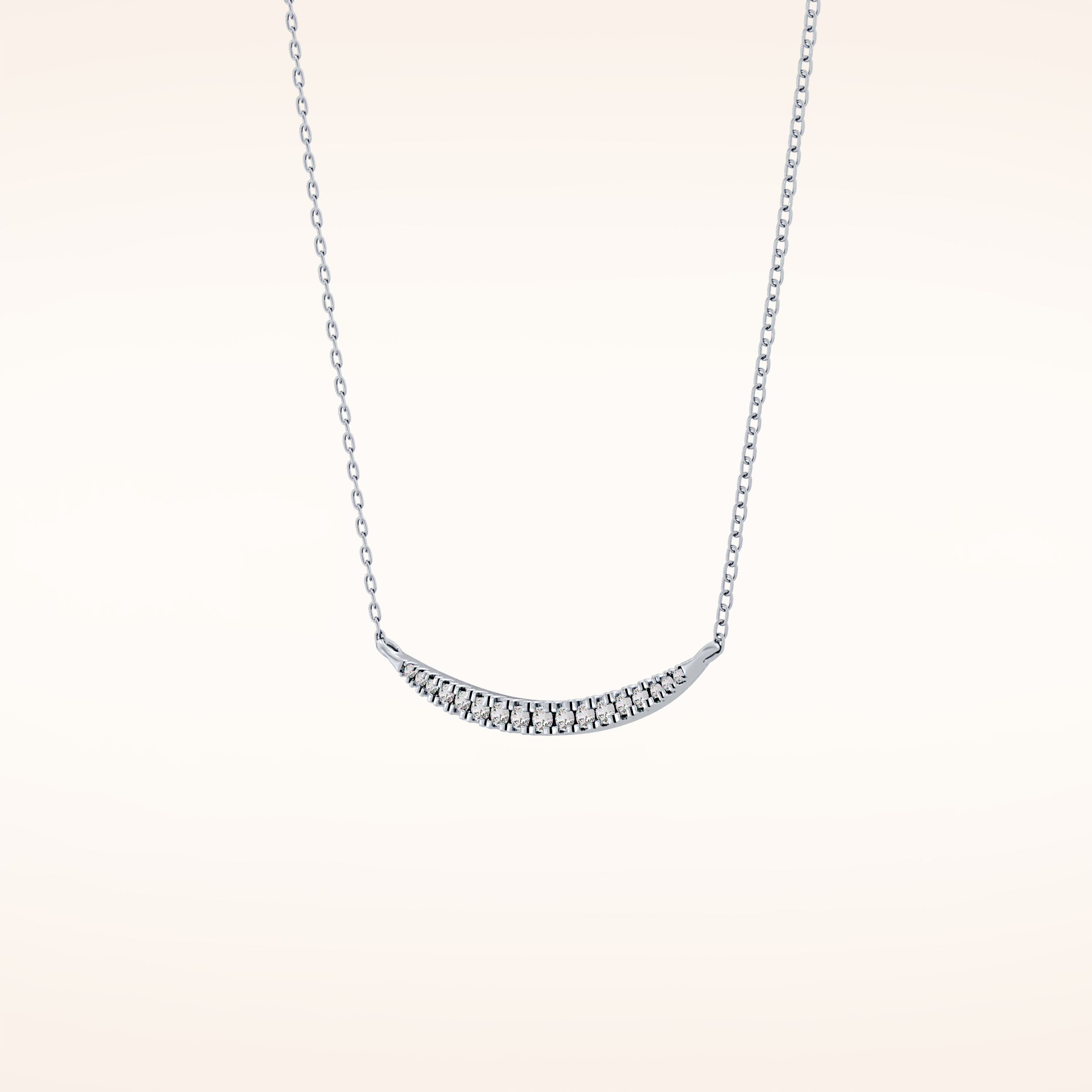 0.091 TCW Round Cut Moissanite Multiple Stone Necklace