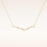 0.07 TCW Round Cut Moissanite Twig Necklace