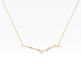 0.07 TCW Round Lab Grown Diamond Twig Necklace