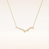 0.07 TCW Round Cut Moissanite Twig Necklace