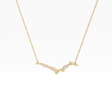 0.07 TCW Round Lab Grown Diamond Twig Necklace