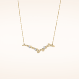 0.07 TCW Round Cut Moissanite Twig Necklace
