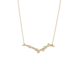 0.07 TCW Round Lab Grown Diamond Twig Necklace