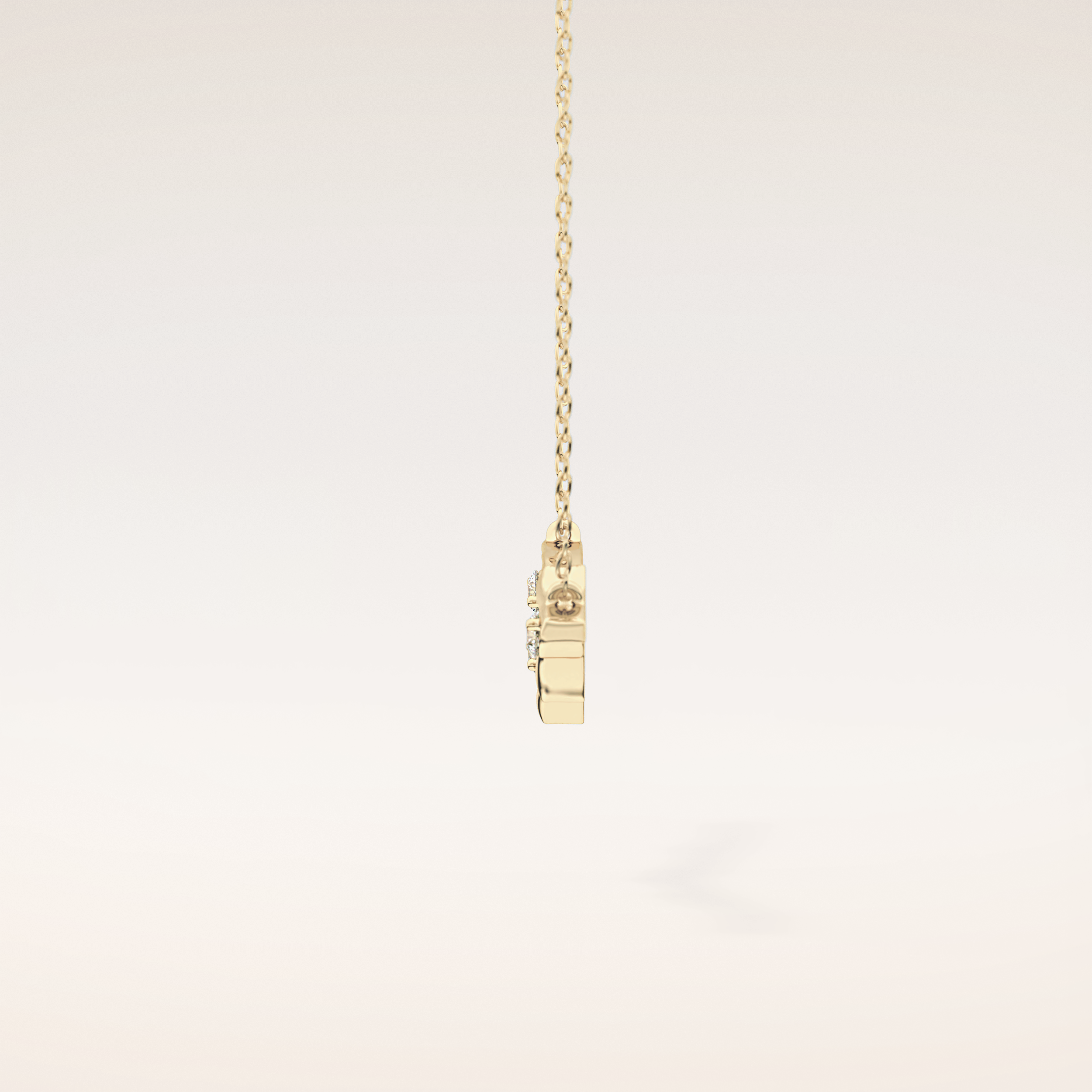0.07 TCW Round Cut Moissanite Twig Necklace