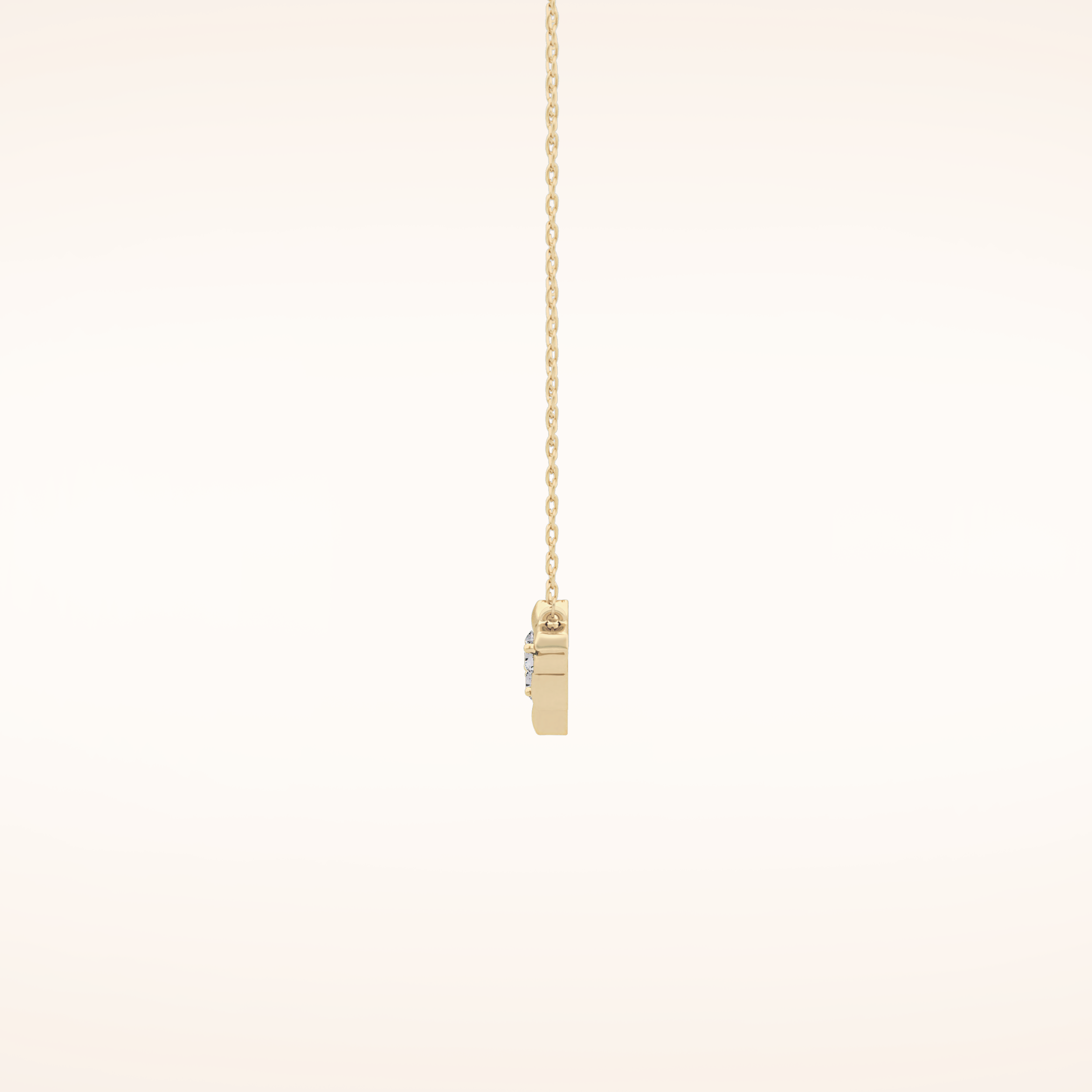 0.07 TCW Round Cut Moissanite Twig Necklace
