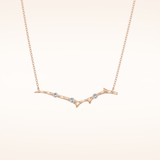 0.07 TCW Round Cut Moissanite Twig Necklace