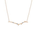 0.07 TCW Round Lab Grown Diamond Twig Necklace