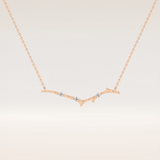 0.07 TCW Round Cut Moissanite Twig Necklace
