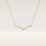 0.07 TCW Round Cut Moissanite Twig Necklace