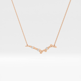 0.07 TCW Round Lab Grown Diamond Twig Necklace