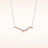 0.07 TCW Round Cut Moissanite Twig Necklace
