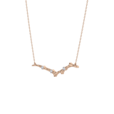 0.07 TCW Round Lab Grown Diamond Twig Necklace
