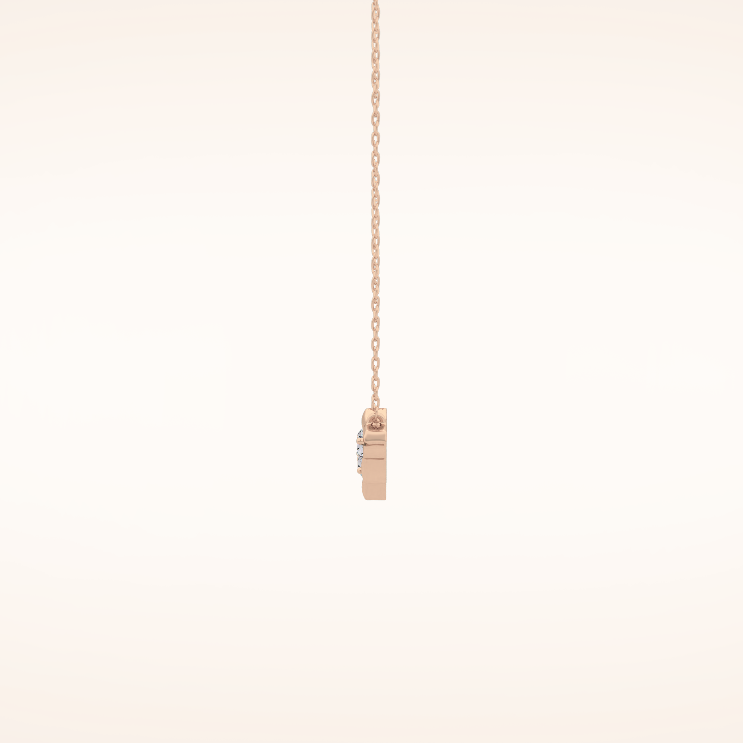 0.07 TCW Round Cut Moissanite Twig Necklace