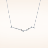 0.07 TCW Round Cut Moissanite Twig Necklace