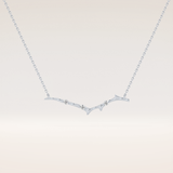 0.07 TCW Round Cut Moissanite Twig Necklace
