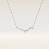 0.07 TCW Round Cut Moissanite Twig Necklace
