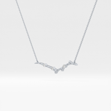 0.07 TCW Round Lab Grown Diamond Twig Necklace