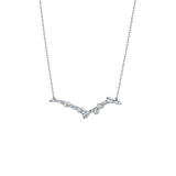0.07 TCW Round Lab Grown Diamond Twig Necklace