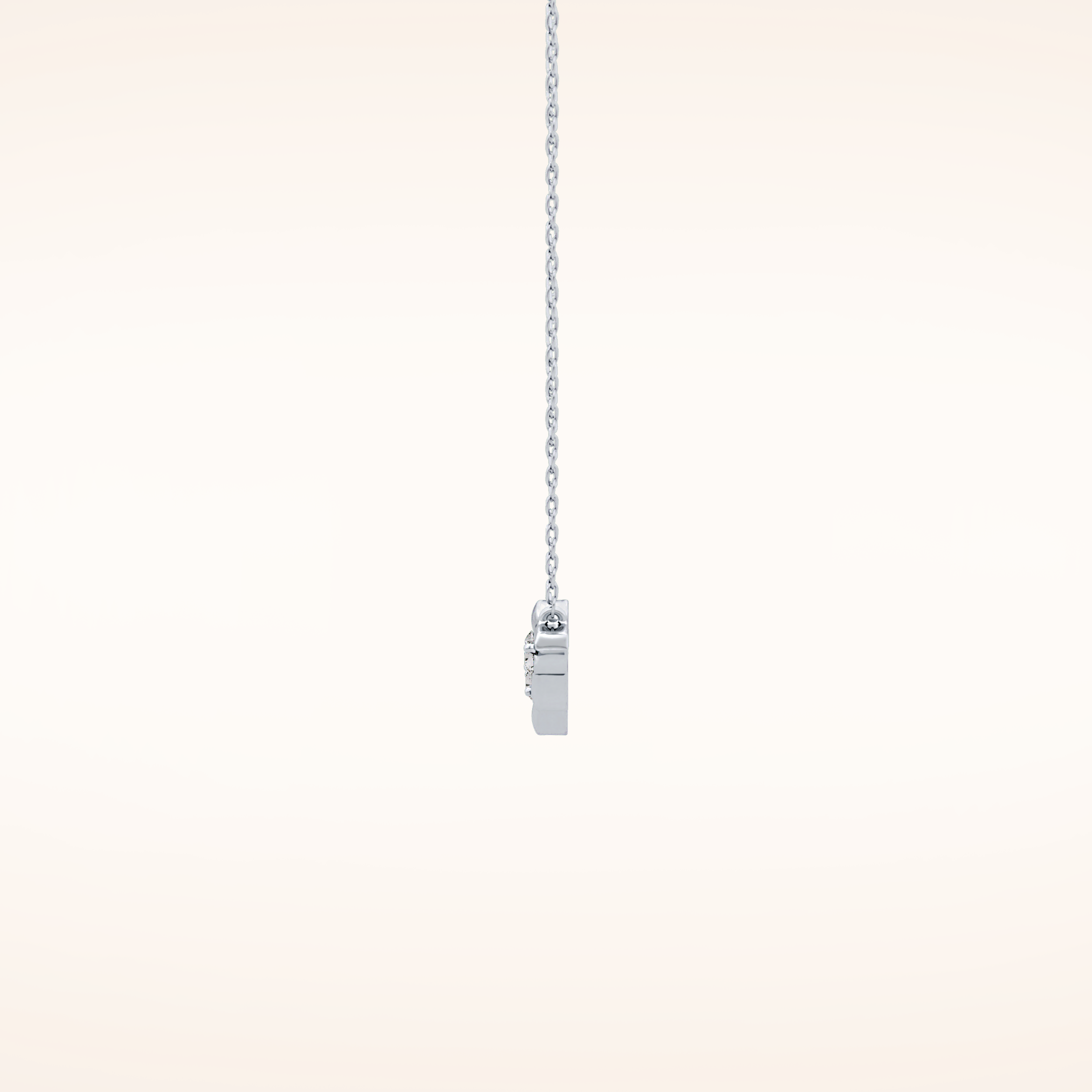 0.07 TCW Round Cut Moissanite Twig Necklace