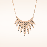 0.426 TCW Round Cut Moissanite Rising Sun Necklace