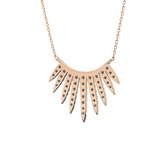 0.426 TCW Round Lab Grown Diamond Rising Sun Necklace