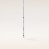 0.426 TCW Round Cut Moissanite Rising Sun Necklace