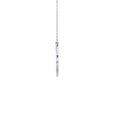 0.426 TCW Round Lab Grown Diamond Rising Sun Necklace