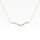 0.123 TCW Round Lab Grown Diamond Twig Necklace
