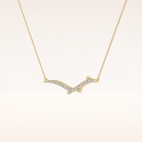 0.123 TCW Round Cut Moissanite Twig Necklace