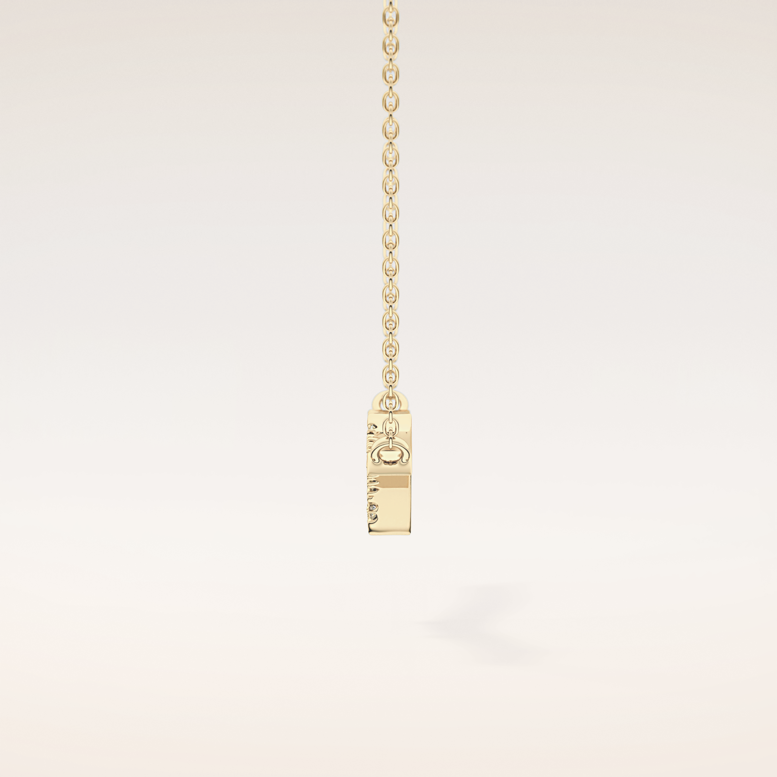 0.123 TCW Round Cut Moissanite Twig Necklace