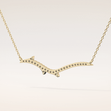 0.123 TCW Round Cut Moissanite Twig Necklace