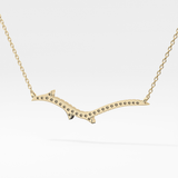 0.123 TCW Round Lab Grown Diamond Twig Necklace