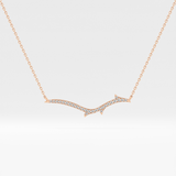 0.123 TCW Round Lab Grown Diamond Twig Necklace
