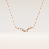 0.123 TCW Round Cut Moissanite Twig Necklace
