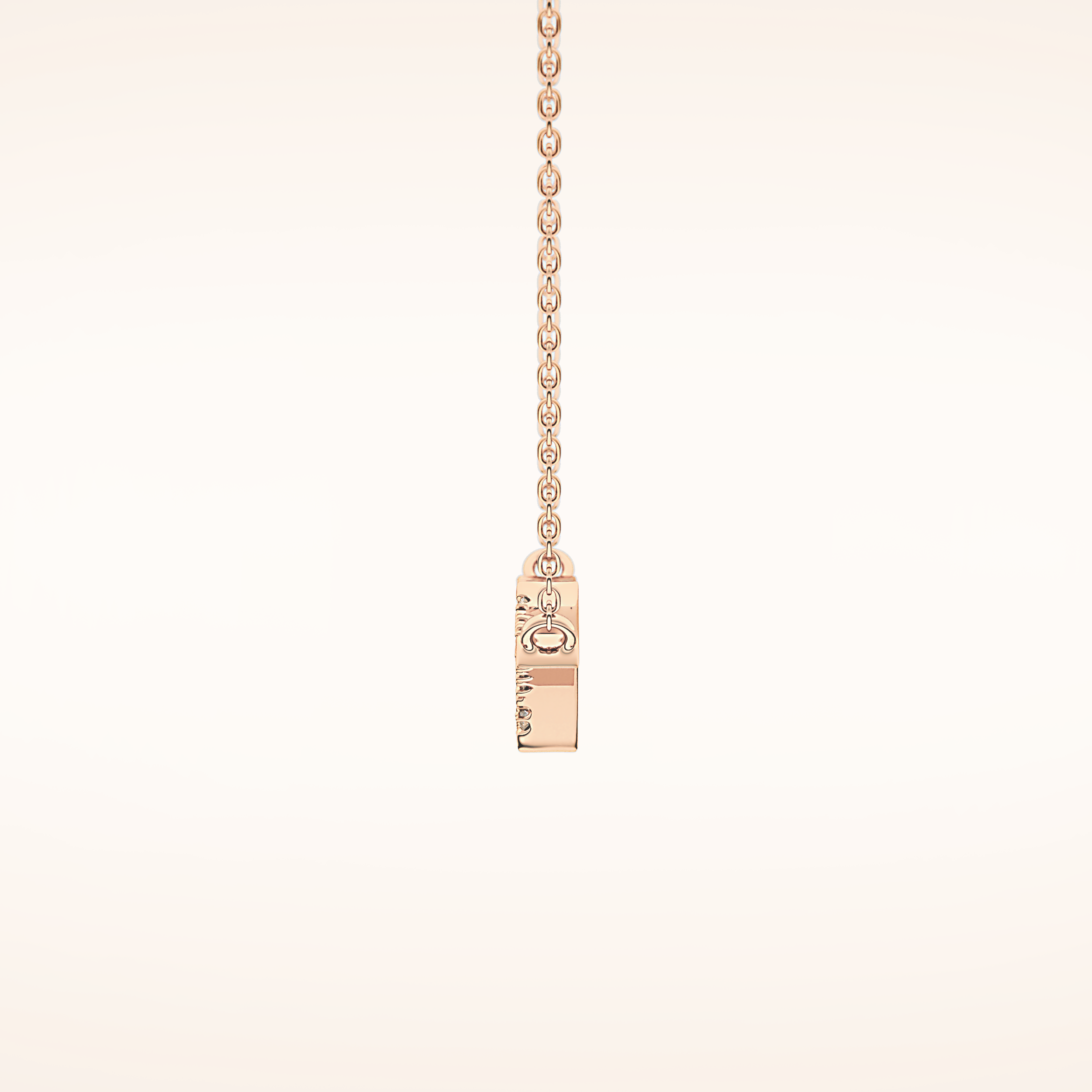0.123 TCW Round Cut Moissanite Twig Necklace