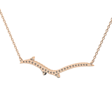 0.123 TCW Round Lab Grown Diamond Twig Necklace