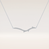 0.123 TCW Round Cut Moissanite Twig Necklace