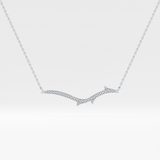 0.123 TCW Round Lab Grown Diamond Twig Necklace