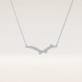0.123 TCW Round Cut Moissanite Twig Necklace