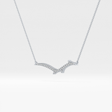 0.123 TCW Round Lab Grown Diamond Twig Necklace