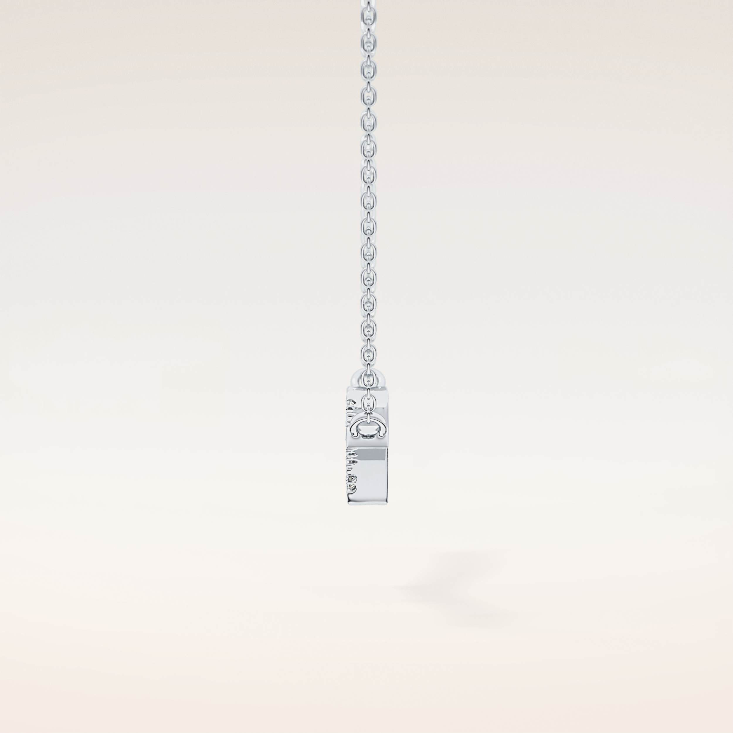 0.123 TCW Round Cut Moissanite Twig Necklace