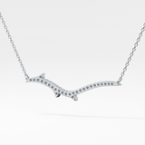 0.123 TCW Round Lab Grown Diamond Twig Necklace
