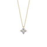 0.16 TCW Round Lab Grown Diamond Flower Design Necklace