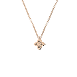 0.16 TCW Round Lab Grown Diamond Flower Design Necklace