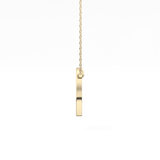 0.17 TCW Round Lab Grown Diamond A Initial Printed Halo Necklace