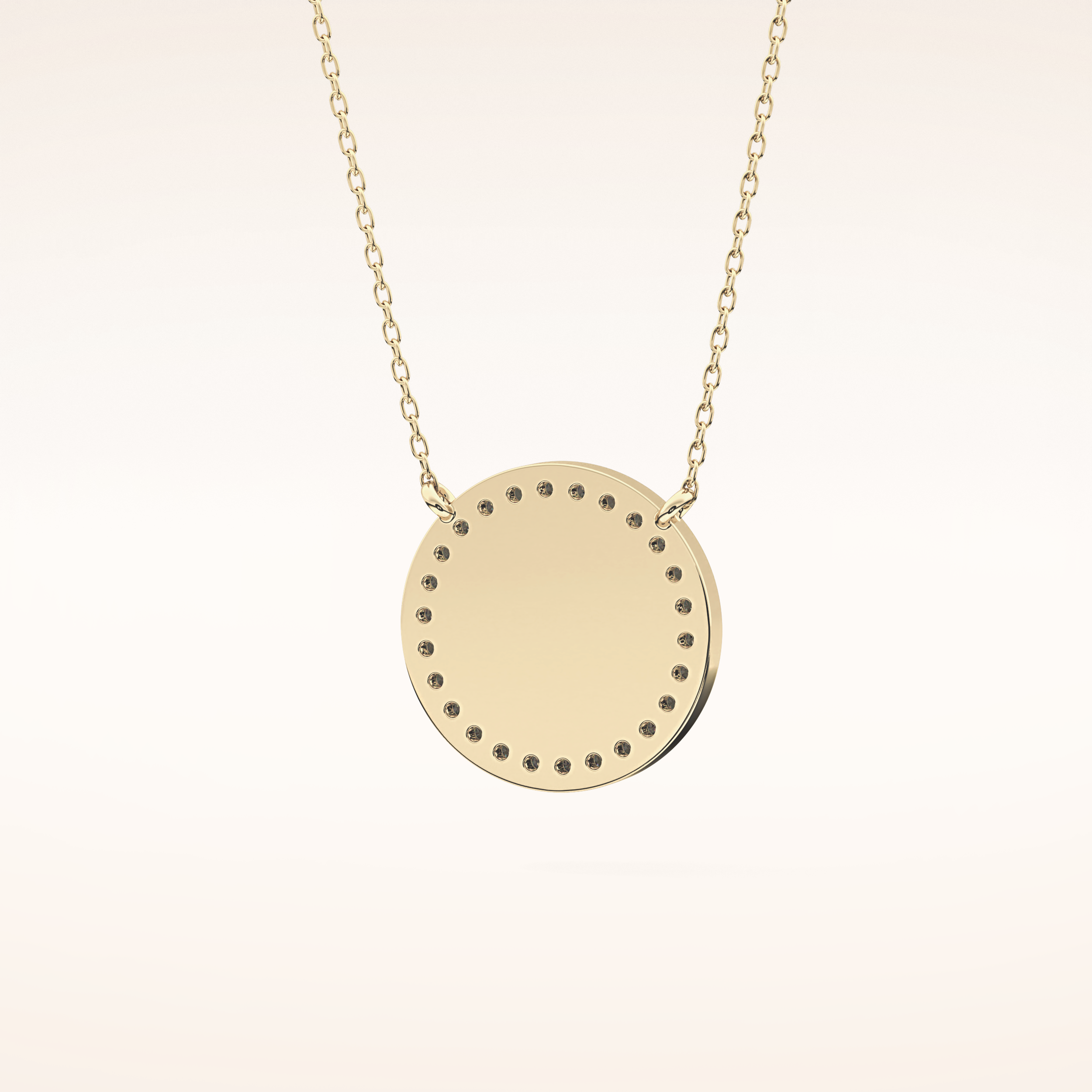 0.17 TCW Round Cut Moissanite A Initial Printed Halo Necklace